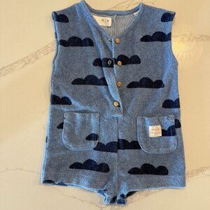Zara Kids Baby Toddler Cloud Terrycloth Romper Sz 1.5yrs